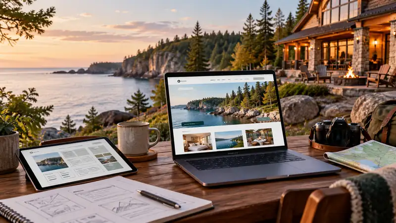 Website design for an Upper Peninsula tourism and hospitality business